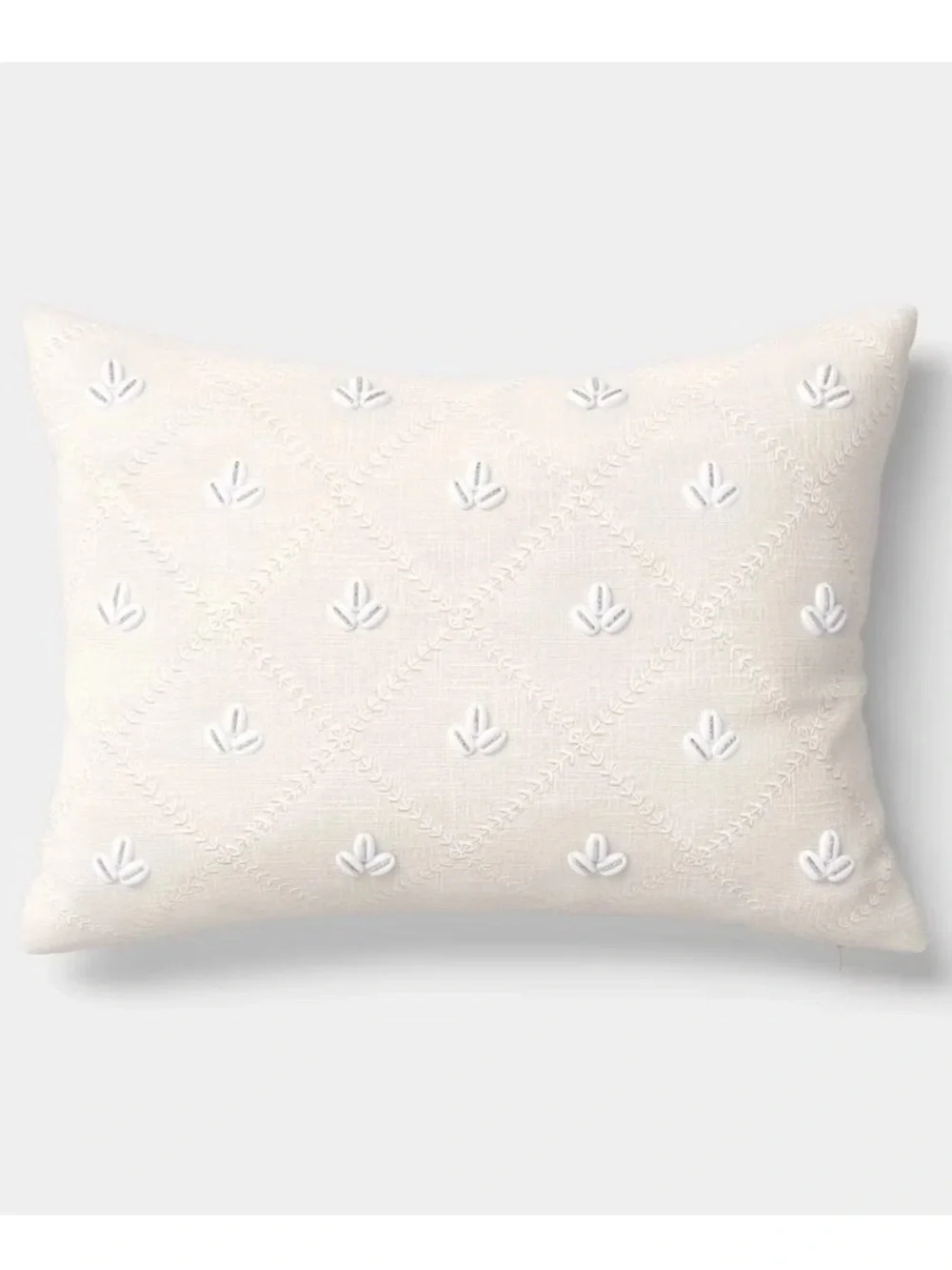 Embellished Shell Off-White Lumbar Pillow - Threshold Studio McGee